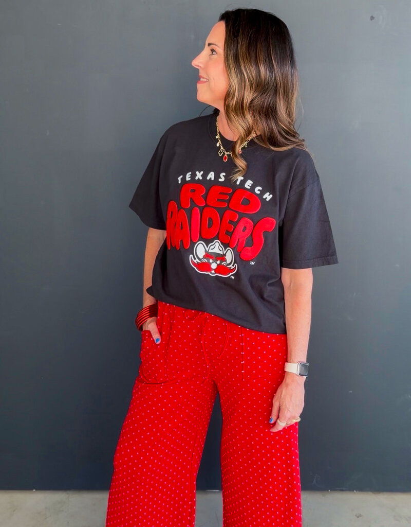 J.HOFFMAN'S Ruby Dot Wide Leg Lounge Pants