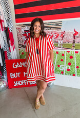 J.HOFFMAN'S Stripe Zone Dress- Red