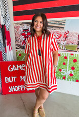 J.HOFFMAN'S Stripe Zone Dress- Red