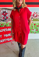 J.HOFFMAN'S Powder Dress- Red