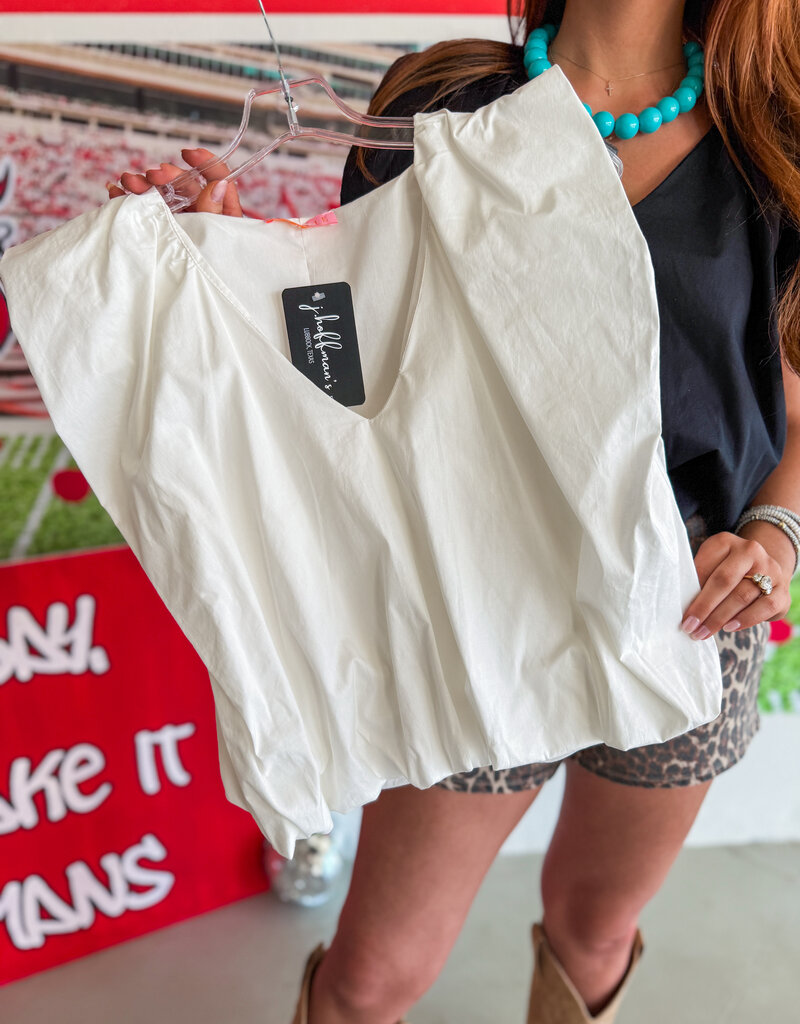 J.HOFFMAN'S Bubble Burst Top- White