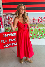 J.HOFFMAN'S Emma Midi Dress- Red