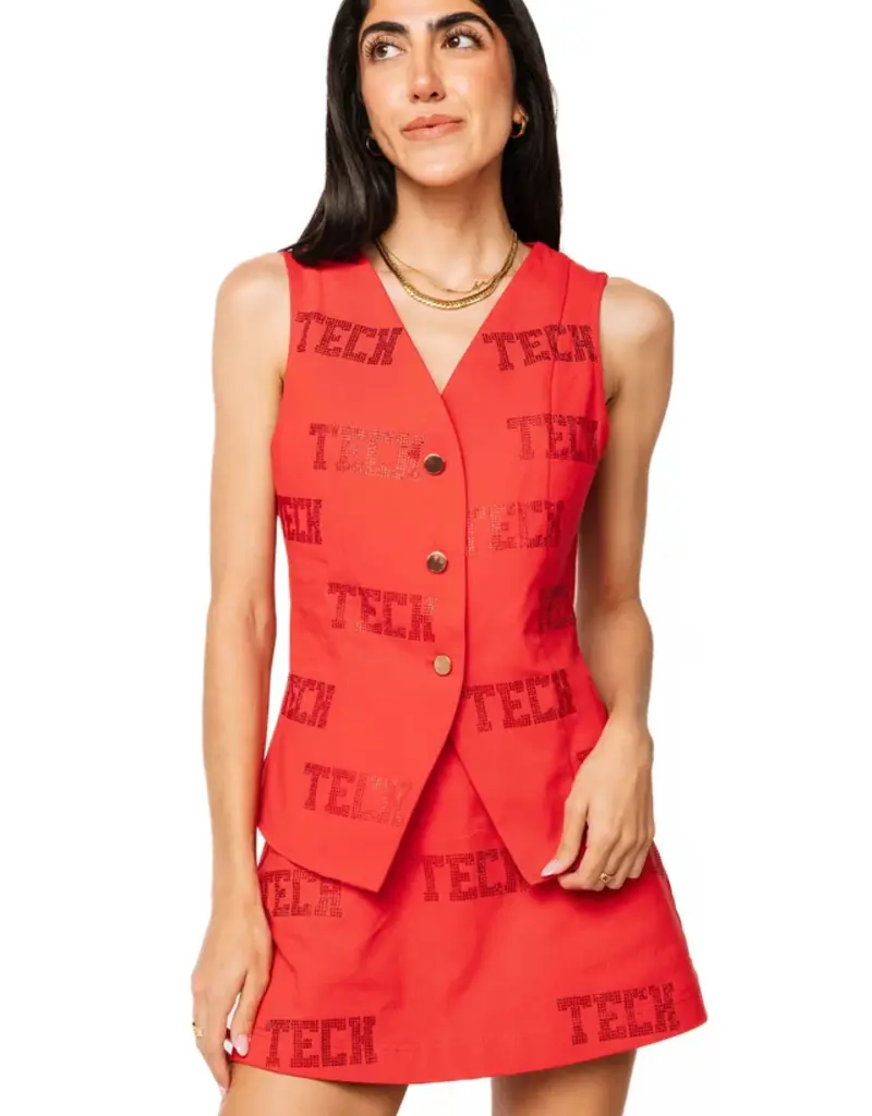 J.HOFFMAN'S Queen of Sparkles Texas Tech Tonal Skirt