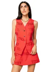 J.HOFFMAN'S Queen of Sparkles Texas Tech Tonal Vest