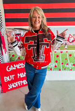 J.HOFFMAN'S Queen of Sparkles Texas Tech Bomber Jacket