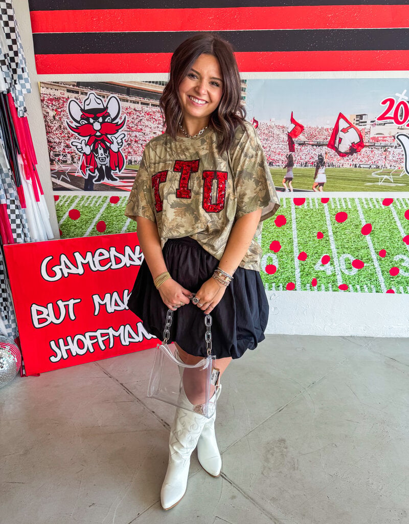 J.HOFFMAN'S Queen of Sparkles TTU Camo Tee