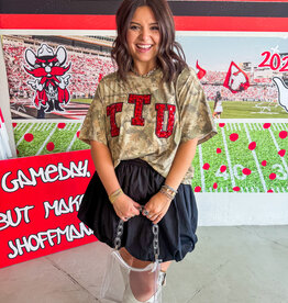 J.HOFFMAN'S Queen of Sparkles TTU Camo Tee