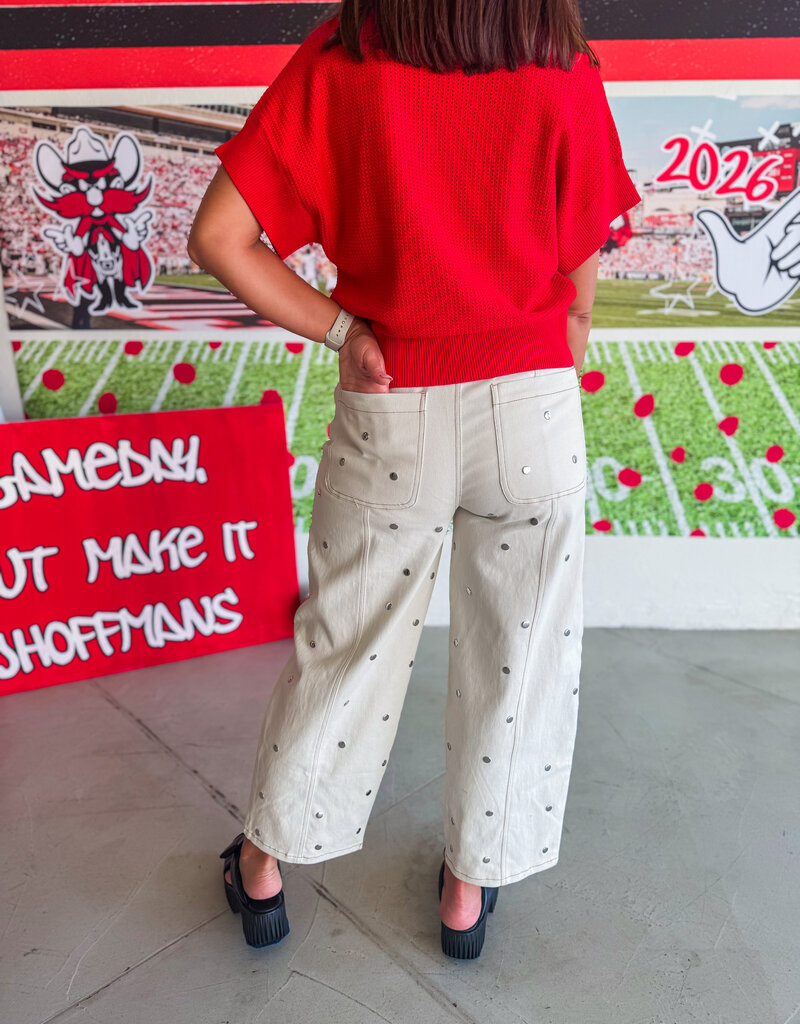 J.HOFFMAN'S Wild West Jean in Cream