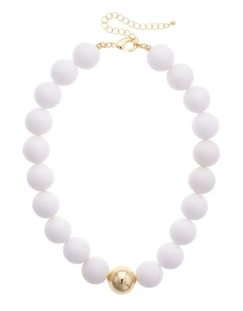 J.HOFFMAN'S Marjorie White Gumball Necklace