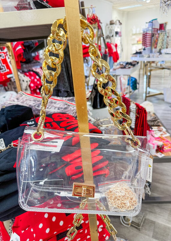 J.HOFFMAN'S The Jones Clear Bag in Gold