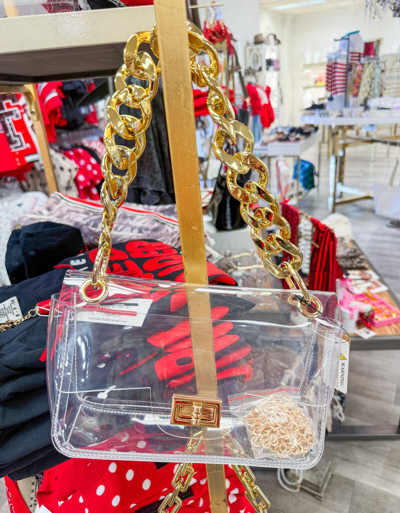 J.HOFFMAN'S The Jones Clear Bag in Gold