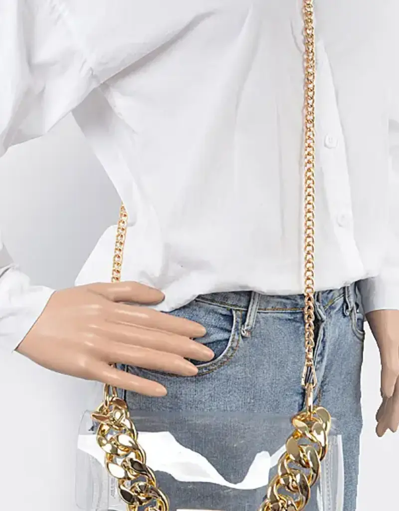J.HOFFMAN'S The Jones Clear Bag in Gold