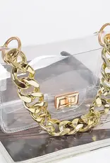 J.HOFFMAN'S The Jones Clear Bag in Gold