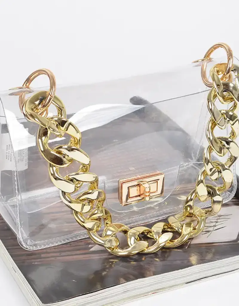 J.HOFFMAN'S The Jones Clear Bag in Gold