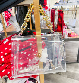 J.HOFFMAN'S The Matador Clear Bag in Gold