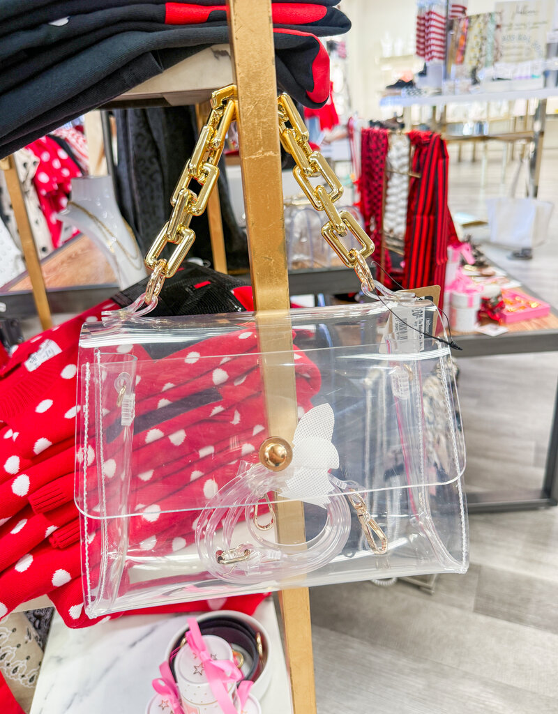 J.HOFFMAN'S The Matador Clear Bag in Gold