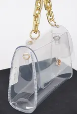 J.HOFFMAN'S The Matador Clear Bag in Gold