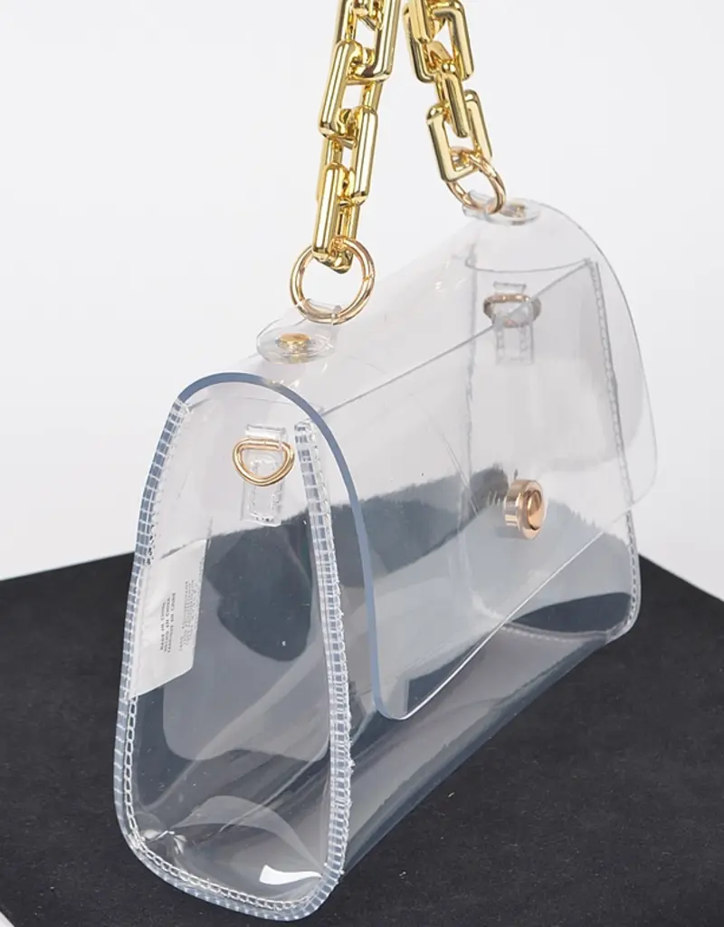 J.HOFFMAN'S The Matador Clear Bag in Gold