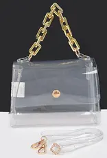 J.HOFFMAN'S The Matador Clear Bag in Gold