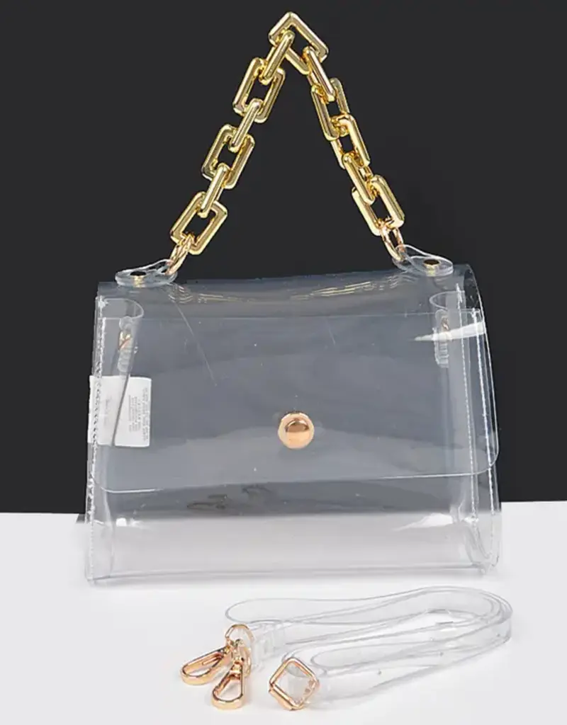 J.HOFFMAN'S The Matador Clear Bag in Gold