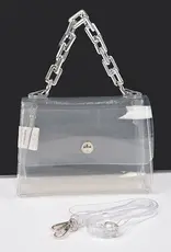 J.HOFFMAN'S The Matador Clear Bag in Silver