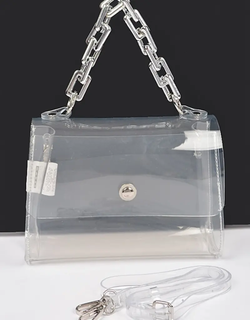J.HOFFMAN'S The Matador Clear Bag in Silver