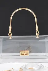 J.HOFFMAN'S The Raider Clear Bag in Gold