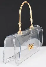J.HOFFMAN'S The Raider Clear Bag in Gold