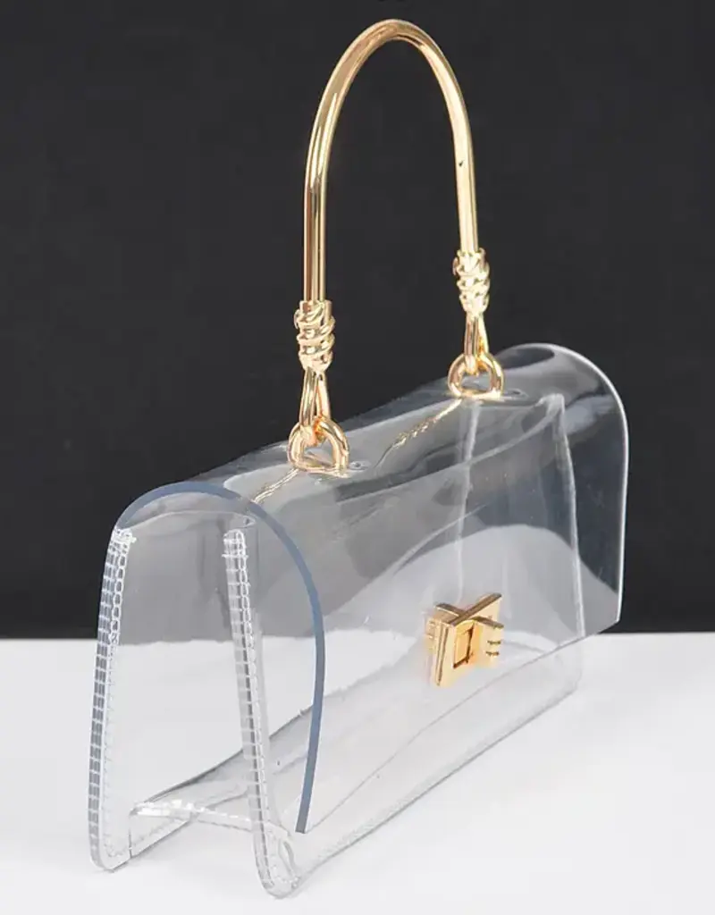 J.HOFFMAN'S The Raider Clear Bag in Gold