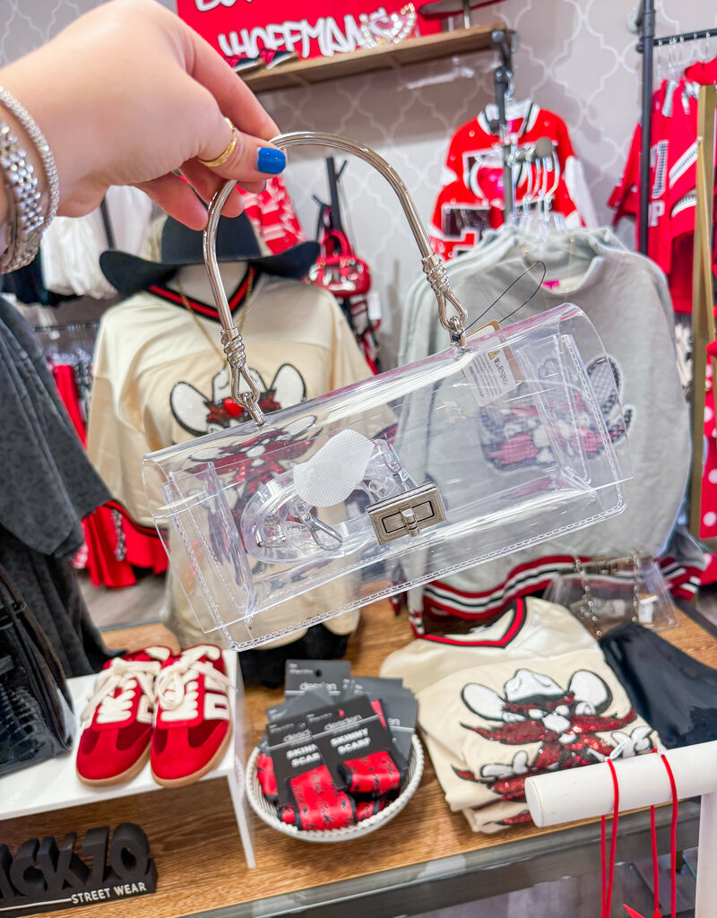 J.HOFFMAN'S The Raider Clear Bag in Silver