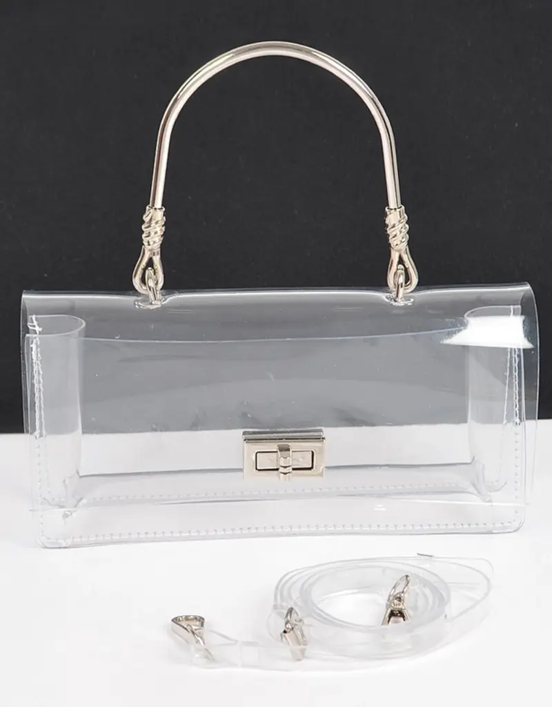 J.HOFFMAN'S The Raider Clear Bag in Silver
