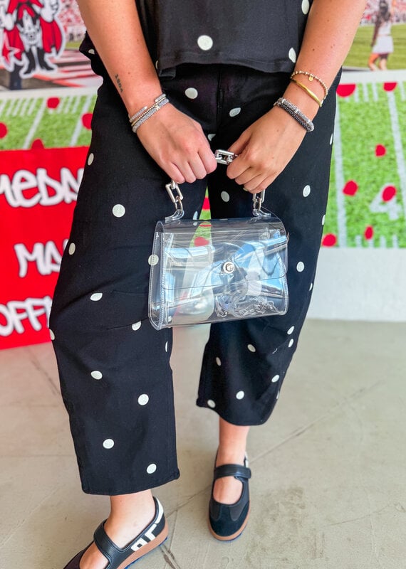 J.HOFFMAN'S The Matador Clear Bag in Silver