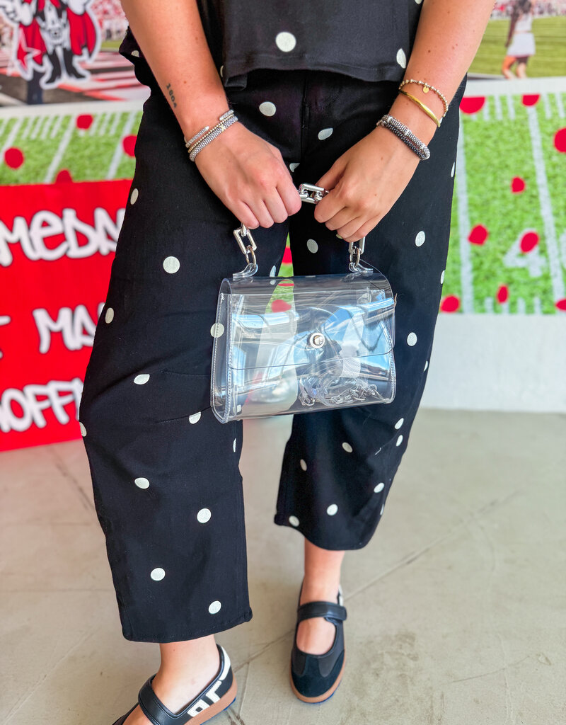 J.HOFFMAN'S The Matador Clear Bag in Silver