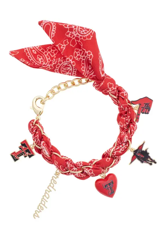 J.HOFFMAN'S TTU Bandana Charm Bracelet