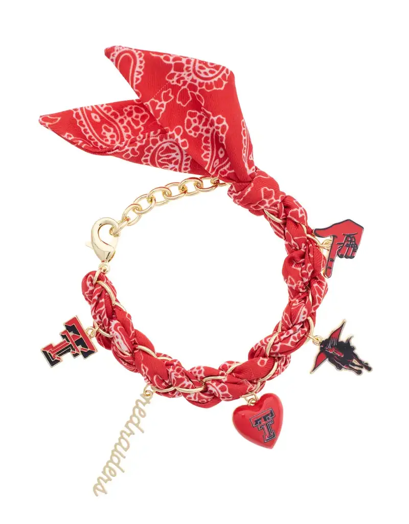 J.HOFFMAN'S TTU Bandana Charm Bracelet