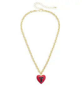 J.HOFFMAN'S Double T Heart Pendant Necklace