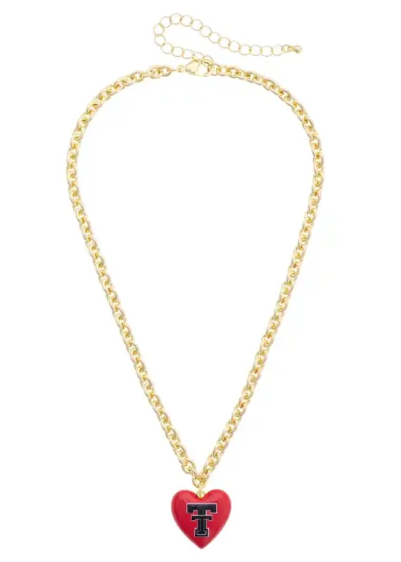 J.HOFFMAN'S Double T Heart Pendant Necklace