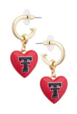 J.HOFFMAN'S Double T Heart Drop Earrings