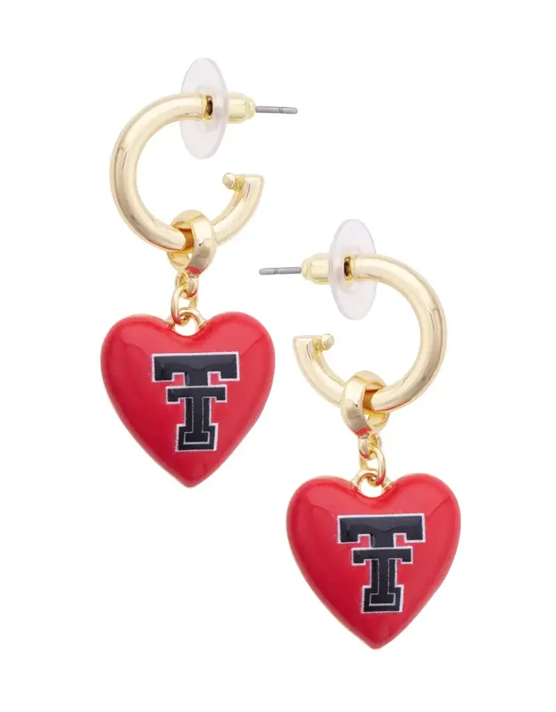 J.HOFFMAN'S Double T Heart Drop Earrings