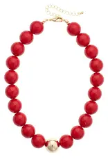 J.HOFFMAN'S Marjorie Red Gumball Necklace