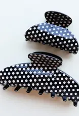 J.HOFFMAN'S Oversized Black & White Dot Claw Clip
