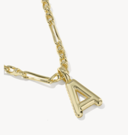 KENDRA SCOTT Bubble Letter Pendant Necklace in Gold