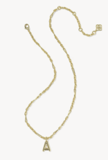 KENDRA SCOTT Bubble Letter Pendant Necklace in Gold
