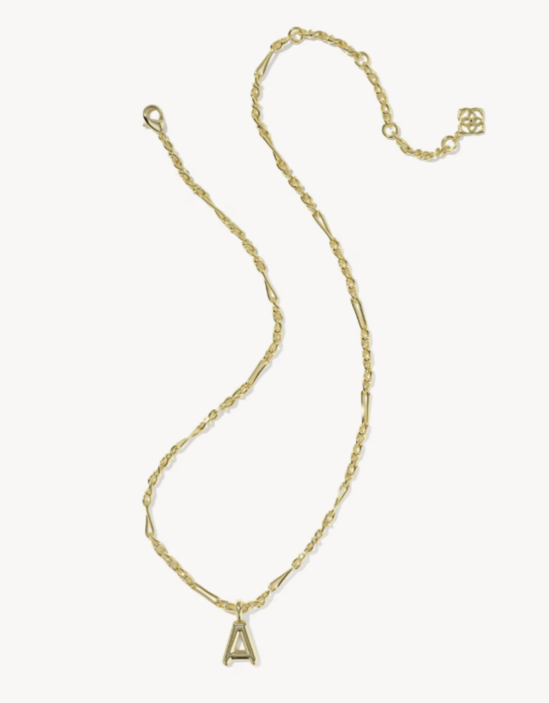 KENDRA SCOTT Bubble Letter Pendant Necklace in Gold