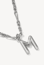 KENDRA SCOTT Bubble Letter Pendant Necklace in Silver