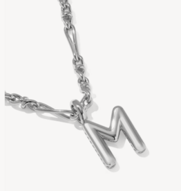 KENDRA SCOTT Bubble Letter Pendant Necklace in Silver