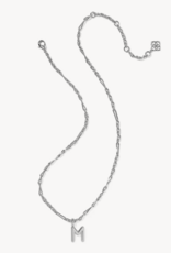 KENDRA SCOTT Bubble Letter Pendant Necklace in Silver