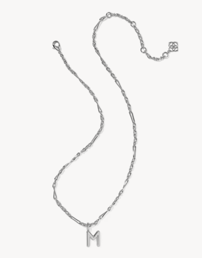 KENDRA SCOTT Bubble Letter Pendant Necklace in Silver