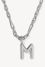 KENDRA SCOTT Bubble Letter Pendant Necklace in Silver