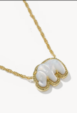 KENDRA SCOTT Elephant Pendant Necklace in Light Grey Mop
